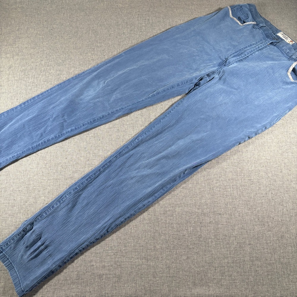 Missoni Sport Pants Mens 48 (32x32) Blue Vintage Textured Cotton Made in Italy